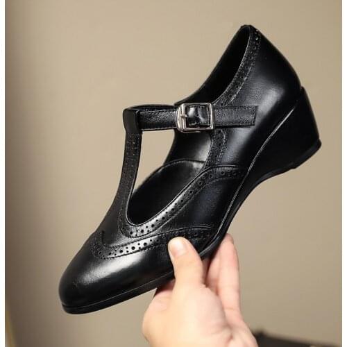 High Heels Women Shoes Wedge Heels Fashion Sweet High Heels Office Ladies Pumps Spring Autumn Shoes Black Heels