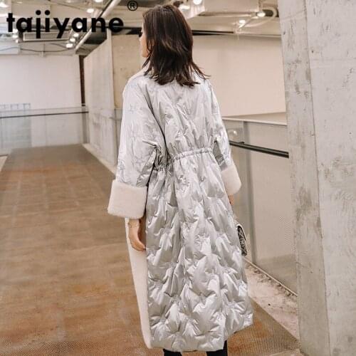 Real Coat Fur Female Wool Jacket White Duck Down Sheep Shearling Fur Winter Coat Women Clothes 2021 Korean Vintage Tops ZT5054