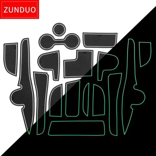 ZUNDUO Anti-Slip Gate Slot Cup Mat For Kia Carens 2013 2014 2015 2016 2017 2018 2019 RP MK3 Door Groove Mat Car Pad Accessories