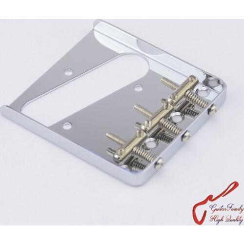 1 Set GuitarFamily Vintage 62 Type Fixed Electric Guitar Bridge With Threaded Saddles Chrome ( #1245 ) MADE IN KOREA