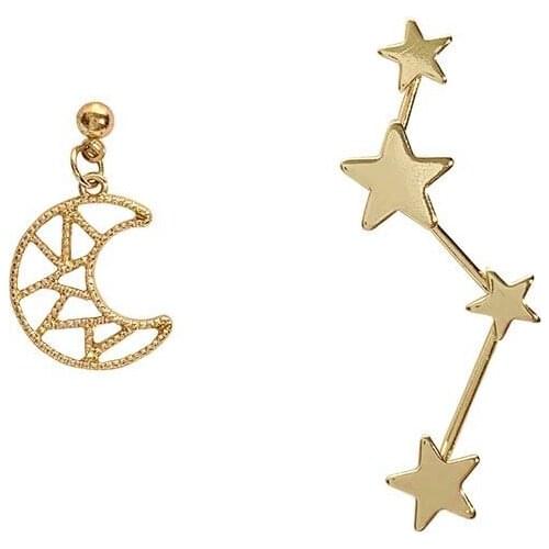 20 pair / lot fashion jewelry accessories new design metal star moon earrings