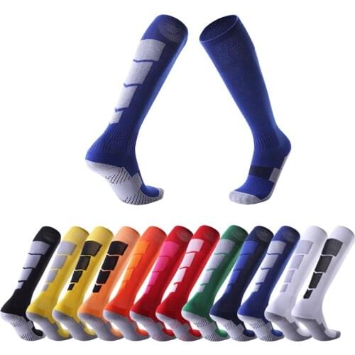 2021 New Football Stockings Non-Slip Long Socks Sports Socks Men Thick Towel Bottom Soccer Socks Cycling Basketball For Men