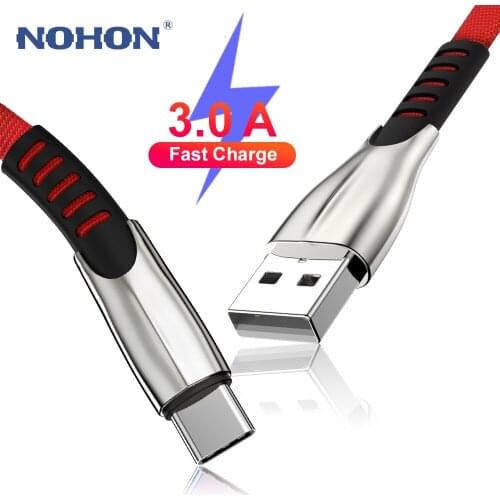 Type C Cable Charger Wire USB C Data Cord For Samsung S9 S10 Plus Xiaomi Redmi Note 8 Huawei P20 USBC TypeC Fast Charge 1M 2M 3M
