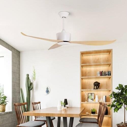 52 Inch fashion plastic blade ceiling fans without lamps decoration living room ceiling fan with remote control ventilador techo