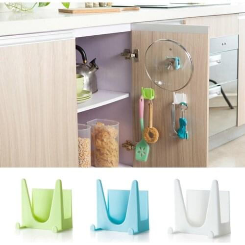 Hot Sale kitchen Accessories Pot Pan Cover Shell Cover Sucker Tool New Cooking Tool Bracket Storage Organizer Wall Hook