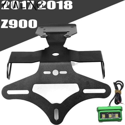 Motorcycle accessories Fender Eliminator Registration Plate Bracket License Plate Holder LED Lights For Kawasaki Z900 2017 2018