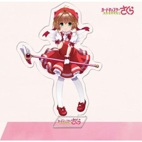 Anime Cardcaptor Sakura Acrylic Figures Stand Model Plate Holder Kawaii Card Captor Sakura Figure Standing Sign Toys Collectible