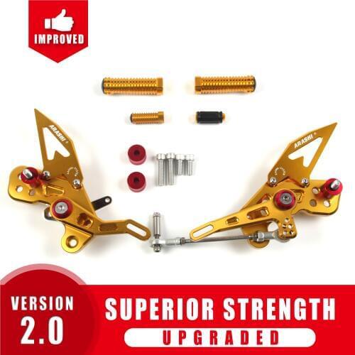 Arashi CNC Adjustable Rearset For KAWASAKI Z125 Z125-Pro 2016 - 2019 Z 125 Pro Footrest Foot Pegs Rear Aluminum Motorcycle 2018