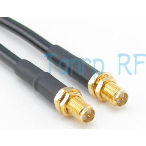 Freeshipping! RG58 RP-SMA female jack to RP-SMA female jack 100CM RF Pigtail jumper coaxial cable 3FEET Wholesale