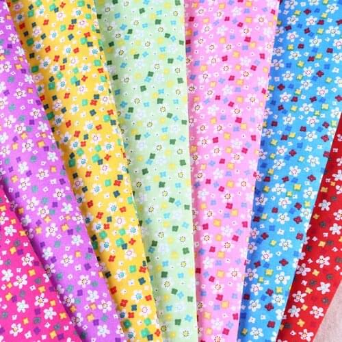 Floral Cotton Fabrics Per Meter Children Dress Cloth 2021 for Diy Sewing Skirt Material Hometextile Clothes 150X100cm