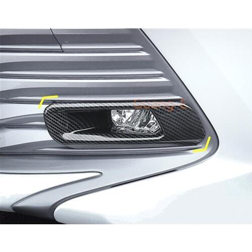 For Toyota New Camry XV70 2017 2018 2019 2020 Car Decoration Cover Trim Front Head Fog Light Hoods Lamp Frame Stick 2pcs