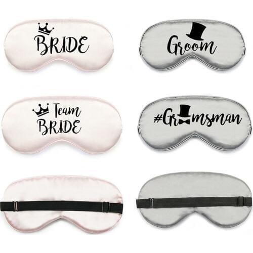 Team Bride Groom Bridesmaid Sleep Mask Wedding Party Bachelorette Hen Night Party Bridal Shower Decoration Supplies