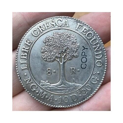 1841 Central American Republic 8 Real coins copy 39mm