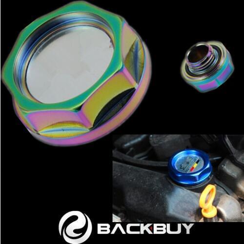 NEO Chrome Racing Engine Valve Cover Oil Tank Covers For Honda Acura Accord Civic Crv Mugen Power Engine Tank Oil Filler Cap