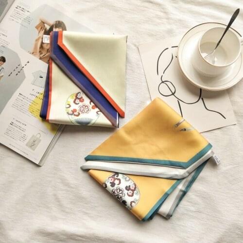 2020 New Fashion Thin Long Ribbon Female Rose Scarf Summer Neckerchief Japanese Style Hair Band Scarf women scarf