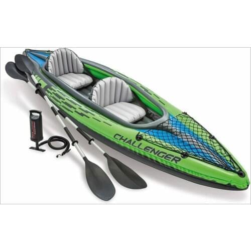 Single Double Lake Adventure Inflatable Kayak Boat Assault Boat Fishing Boat Rubber Boat Convenient Folding Canoe