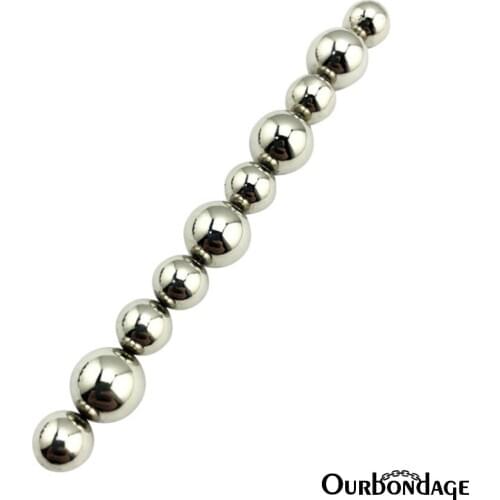 Ourbondage 2 Size Stainless Steel Rounded Magnet Ball Nipple Clamps Clips Adult Sex Toys For Women