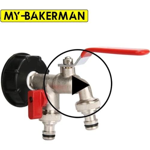 IBC Tank Adapter S60X6 To Brass Tap 1/2" Replacement Valve Fitting Parts For Home Garden Water Connectors