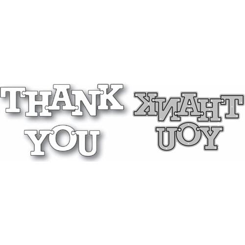 2020 New Thanksgiving Thank You Word Script Metal Cutting Dies for Scrapbooking and Card Making Decor Embossing Craft No Stamps