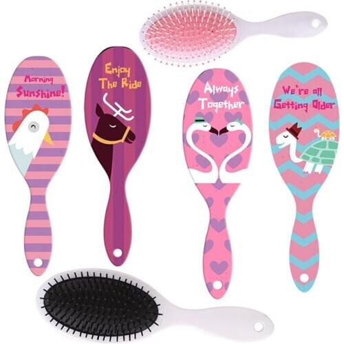ROUFEI Cartoon Animals Hair Brush Women Haircare Styling Massage Scalp Airbag Hair Comb Hot Comb Barber Wholesa Hair Accessories