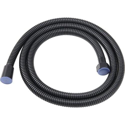 Pratical 1.5m Black Stainless Steel Shower Hose Bathroom Hose Pipe Handheld Shower Water Pipe Fittings Bathroom Supplies