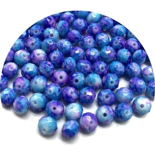 6/8/10mm Mixed Colors Austria Faceted Glass Beads Loose Spacer Round Beads for Jewelry Making DIY Bracelet necklace #009