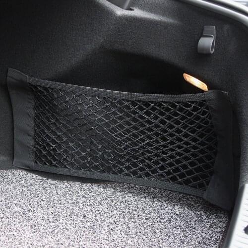 Car Back Rear Trunk Seat Elastic String Net Magic Sticker Mesh Storage Bag For Kia Ceed Rio Sportage R K3 K4 K5 Ceed Optima