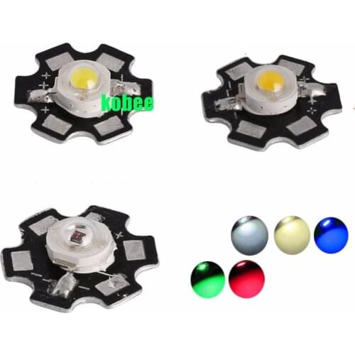 10pcs High Power 3W LED Chip 3 W Natural Cool Warm White Red Blue Green UV Royal Blue 440nm 660nm Grow Light 3 watt SMD