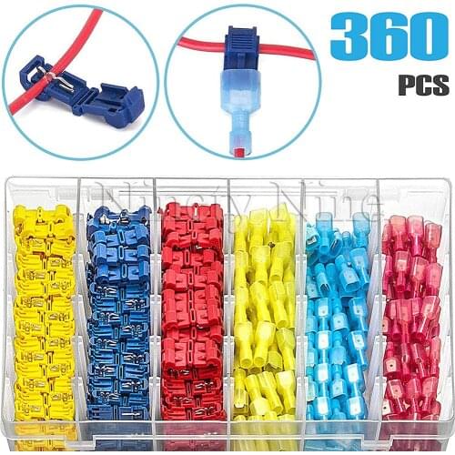 T-tap connectors, auto-decaling electric wire man-made rapid disconnection insulated from the shovel terminals, terminals