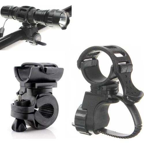 Universal Bicycle Lamp Holder 360 Degrees Rotating Cycling Flashlight Holder Torch Clamp Clip Holder Bracket Bicycle Accessories