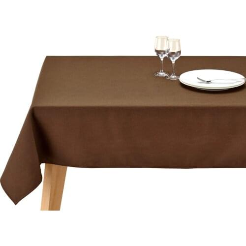 Zeren Home Straight Brown Carefree Table Cloth 160x160 cm