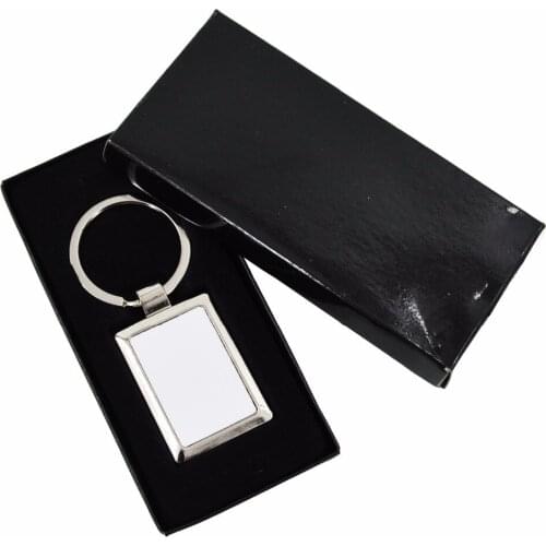 10pcs/lot Wholesale FasSublimation Keychain customize metal car Keyrings White keyring blank for Heat Press Thermal Transfer