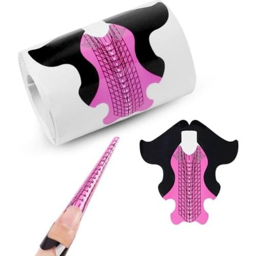 A0ND 100Pcs Nail Forms Extension Tips Guide Extension French DIY Tool
