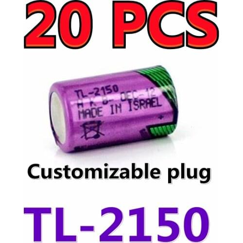 20PCS Original NEW TL-2150 ER14250 1/2AA 14250 3.6V 1200mAh PLC Battery TL-5902 (Customizable plug)