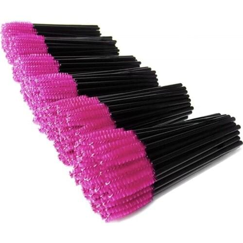 2000pcs Rose Red Eye Lash Makeup Brushes Eyelash Brush For Eyelash Mascara Wands Eye Brush Cleaner Comb Spoolers Makeup Tool Kit