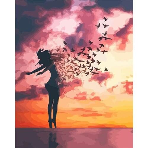 60x75cm Oil Painting By Numbers DIY Scenery Paint By Numbers On Canvas Seascape Frame Digital Home Decor Hand Painting