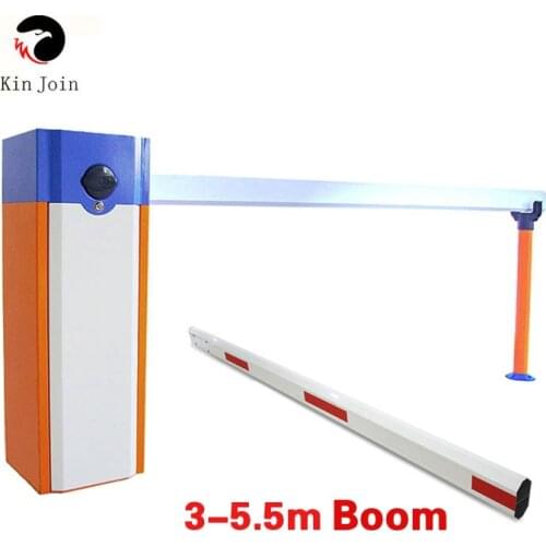 KinJoin automatic electric boom barrier gate car parking barrier 2 remote control with 3s opening time 4.5m telescopic arm