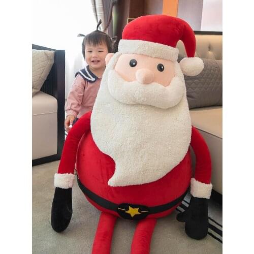 Oversized Santa Claus plush toy giant bed hug doll pillow Christmas gift decoration 59inch 150cm DY50902