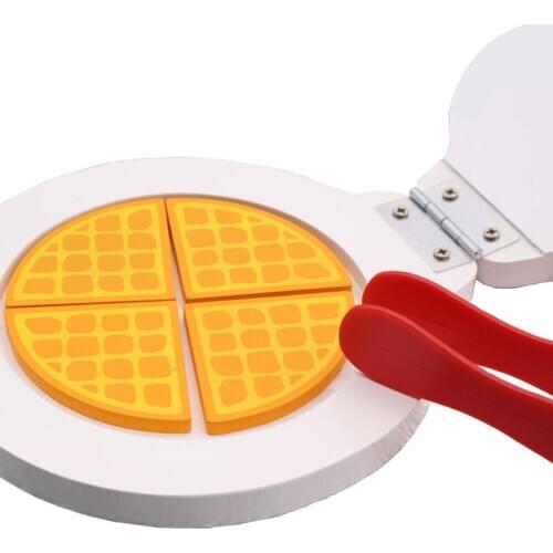 Kids Wooden Puzzle Pretend Play Sets Simulation Pancake Machine Kitchen Play House Role Playing Kitchen Parent-child Toy Gifts