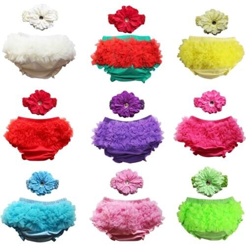 Baby Bloomers with Headband Set Girls Pant ,baby Girl Bloomers,baby Shorts Infantil Assored Colors Diaper Covers