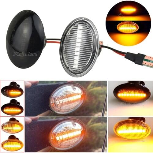 Dynamic Blinker LED Side Marker Turn Signal Lights For Fiat 500 2007-on Ford Lancia Maserati GranCabrio Maserati Granturismo