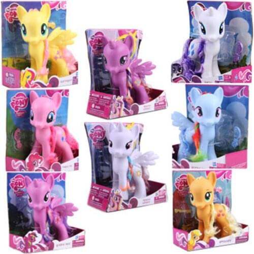 Hasbro My Little Pony Action Figures Princess Pinkie Pie Applejack Model Toy Movable Head PVC Anime Pony Doll Girls Toy Gift