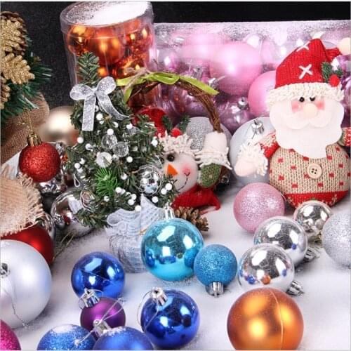 Assorted Color Christmas Balls Christmas Tree Ornaments Balls xmas decorations Hanging Tree Pendants New Year 2021 Gift