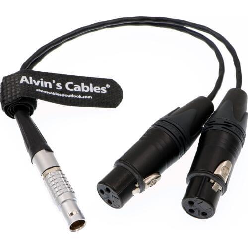 Alvins Cables XLR Breakout Audio Input Cable for Atomos Shogun Monitor Recorder 10 Pin to Dual XLR 3 Pin Female