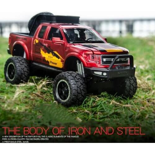 Best selling 1:32 Ford F150 Raptor off-road alloy model,simulation die-cast sound and light pull back toy gifts,free shipping