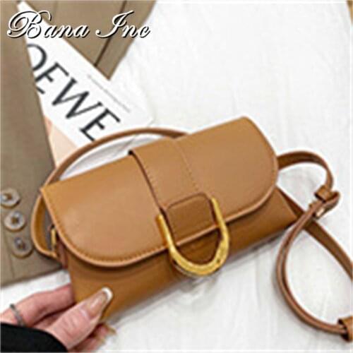 Small Handbags For Women 2021 Leather Women Purse Big Metal Buckle Mini Waist Bag Lady Crossbody Shoulder Bags Small Phone Pouch