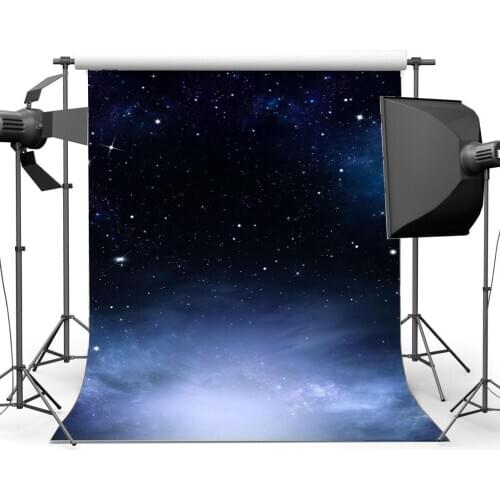 Twinkle Stars Backdrop Shining Starry Nights Bokeh Glitter Spots Blue Sky Night View Photography Background