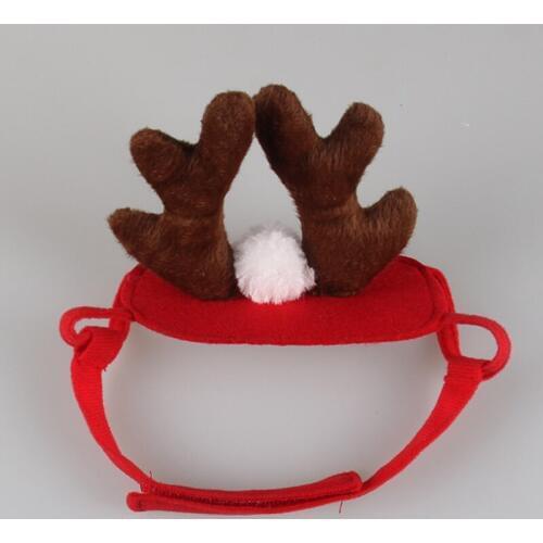 Lovely Dog Christmas Hat For Dog Winter Pet Cat Dog Christmas Elk Antlers Horn Hats Cape Pet Costume hat Grooming Accessories