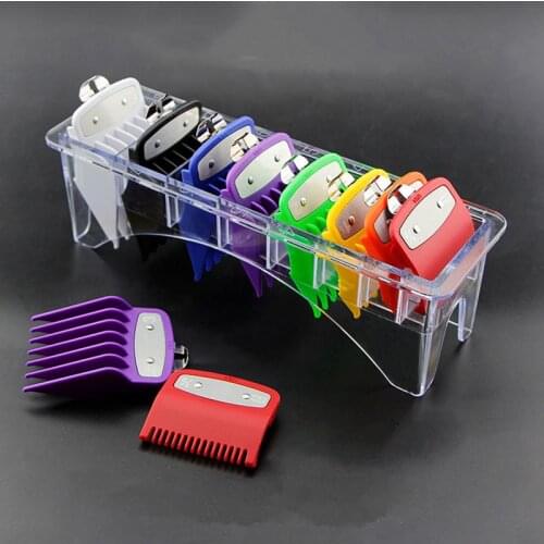 8PCS Hair Clipper Limit Comb Guide Set Multicolor Hairstyle Trimmer Cutting Guard Hairdressing Spare parts For Wahl Replace