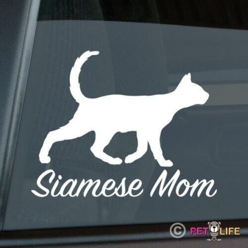 Siamese Mom Sticker Die Cut Vinyl Ver 3 meezer cat feline kitten window decal